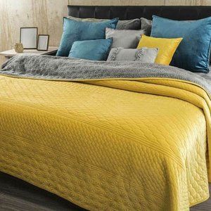 Mustard Austral Avant-Garde Sherpa Trendy Blanket